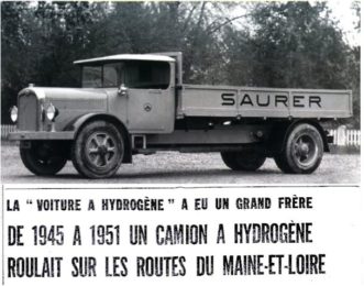 1945 Un camion à hydrogène (hydrogène fabriqué avec un moulin à eau)_Paleo_Energetique